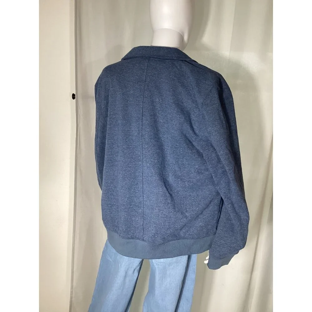 Stitch Fix Hawker Rye Mens Blue Zip-Up Jacket With Pockets & Ribbed Cuffs Size M - Picture 2 of 9
